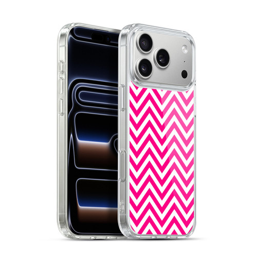 Head Case Designs Neon Zigzag Pink Soft Gel Case for Apple iPhone 17 Pro Max