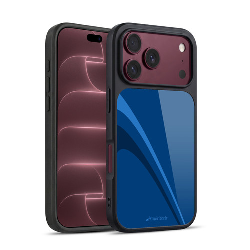 Ameritech Graphics Blue Mono Lines Gel Armour Case For Apple iPhone 18 Pro