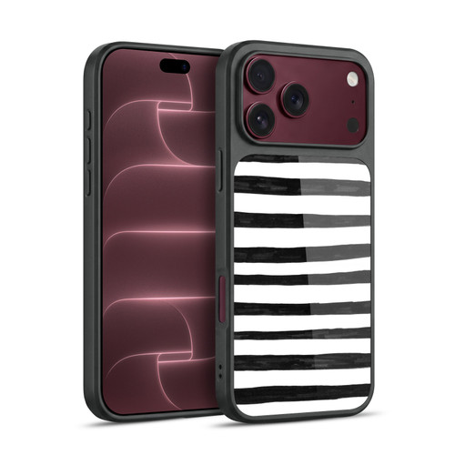 Head Case Designs Black And White Doodle Patterns Stripes Gel Armour Case For Apple iPhone 18 Pro Max