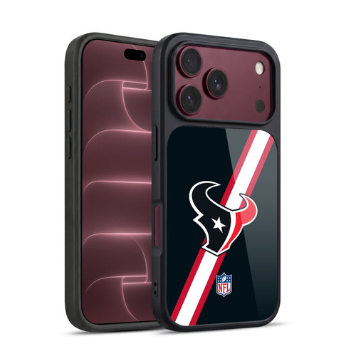 NFL Houston Texans Logo Stripes Gel Armour Case For Apple iPhone 18 Pro