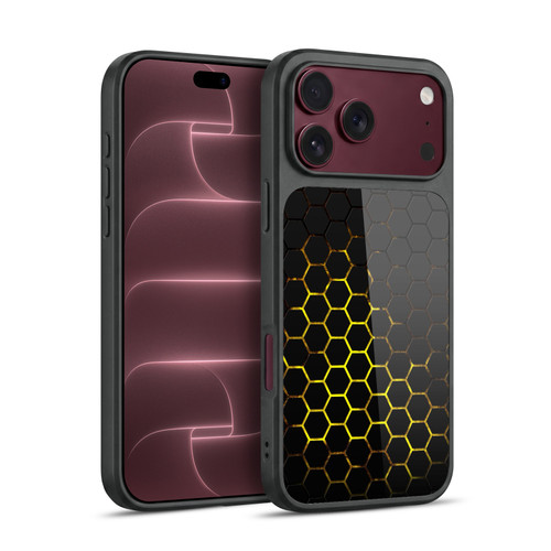 PLdesign Geometric Patterns Honeycomb Yellow Gel Armour Case For Apple iPhone 18 Pro Max