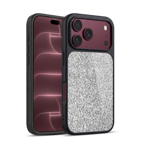 PLdesign Glitter Sparkles Silver Gel Armour Case For Apple iPhone 18 Pro