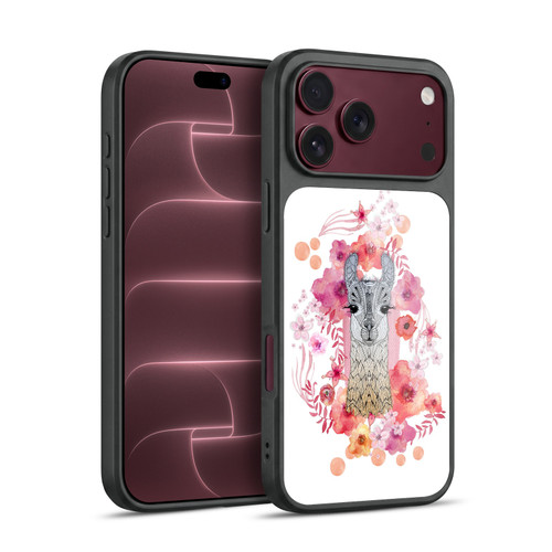 Monika Strigel Animals And Flowers Baby Llama Gel Armour Case For Apple iPhone 18 Pro Max