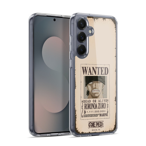 One Piece Wanted Poster Roronoa Zoro Soft Gel Case for Samsung Galaxy S25+ & MagSafe