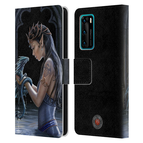 Anne Stokes Dragon Friendship Water Leather Book Wallet Case Cover For Huawei P40 5G