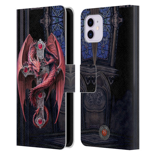 Anne Stokes Dragons Gothic Guardians Leather Book Wallet Case Cover For Apple iPhone 11