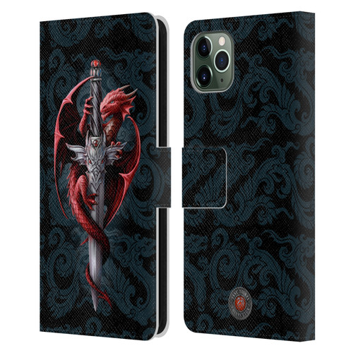 Anne Stokes Dragons Dagger Leather Book Wallet Case Cover For Apple iPhone 11 Pro Max