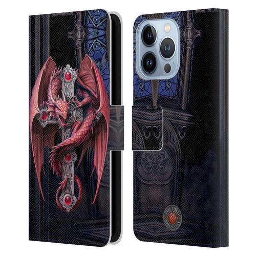 Anne Stokes Dragons Gothic Guardians Leather Book Wallet Case Cover For Apple iPhone 13 Pro
