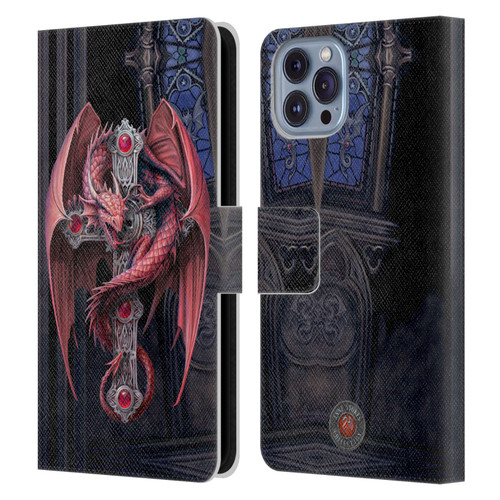 Anne Stokes Dragons Gothic Guardians Leather Book Wallet Case Cover For Apple iPhone 14