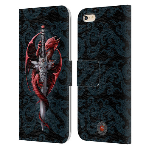 Anne Stokes Dragons Dagger Leather Book Wallet Case Cover For Apple iPhone 6 Plus / iPhone 6s Plus