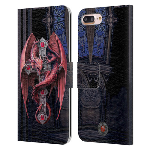 Anne Stokes Dragons Gothic Guardians Leather Book Wallet Case Cover For Apple iPhone 7 Plus / iPhone 8 Plus
