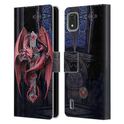 Anne Stokes Dragons Gothic Guardians Leather Book Wallet Case Cover For Nokia C2 2nd Edition