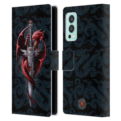 Anne Stokes Dragons Dagger Leather Book Wallet Case Cover For OnePlus Nord 2 5G