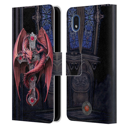 Anne Stokes Dragons Gothic Guardians Leather Book Wallet Case Cover For Samsung Galaxy A01 Core (2020)