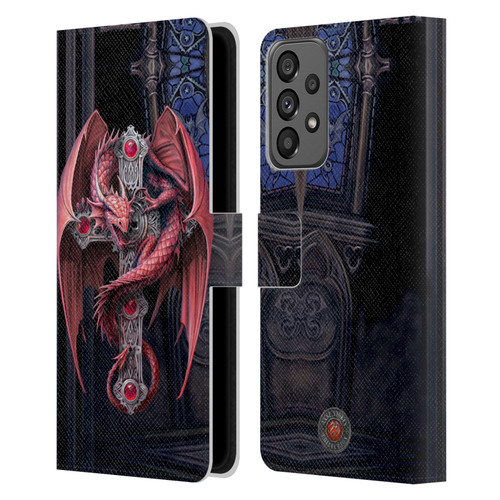 Anne Stokes Dragons Gothic Guardians Leather Book Wallet Case Cover For Samsung Galaxy A73 5G (2022)