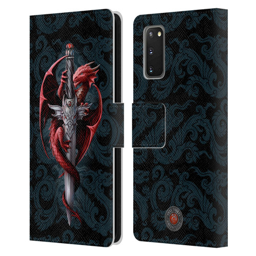 Anne Stokes Dragons Dagger Leather Book Wallet Case Cover For Samsung Galaxy S20 / S20 5G