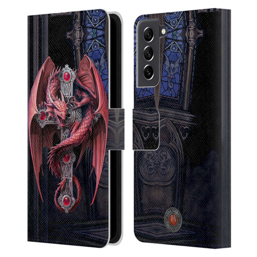 Anne Stokes Dragons Gothic Guardians Leather Book Wallet Case Cover For Samsung Galaxy S21 FE 5G