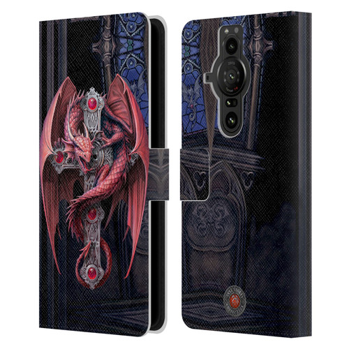 Anne Stokes Dragons Gothic Guardians Leather Book Wallet Case Cover For Sony Xperia Pro-I