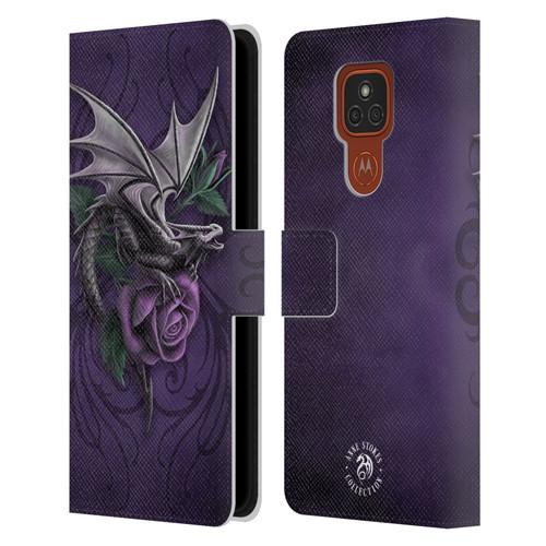 Anne Stokes Dragons 3 Beauty 2 Leather Book Wallet Case Cover For Motorola Moto E7 Plus
