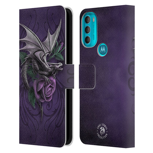 Anne Stokes Dragons 3 Beauty 2 Leather Book Wallet Case Cover For Motorola Moto G71 5G