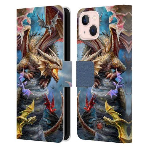 Anne Stokes Dragons 4 Clan Leather Book Wallet Case Cover For Apple iPhone 13