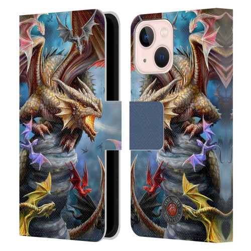Anne Stokes Dragons 4 Clan Leather Book Wallet Case Cover For Apple iPhone 13 Mini