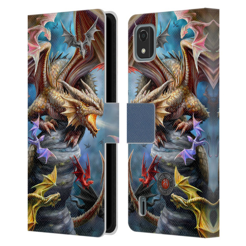 Anne Stokes Dragons 4 Clan Leather Book Wallet Case Cover For Nokia C2 2nd Edition