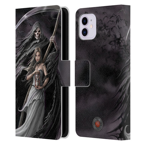 Anne Stokes Gothic Summon the Reaper Leather Book Wallet Case Cover For Apple iPhone 11