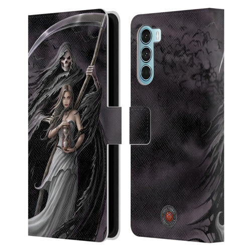 Anne Stokes Gothic Summon the Reaper Leather Book Wallet Case Cover For Motorola Edge S30 / Moto G200 5G