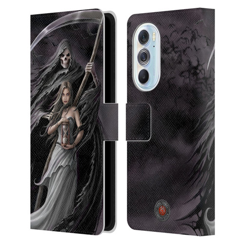 Anne Stokes Gothic Summon the Reaper Leather Book Wallet Case Cover For Motorola Edge X30