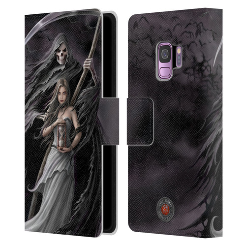 Anne Stokes Gothic Summon the Reaper Leather Book Wallet Case Cover For Samsung Galaxy S9