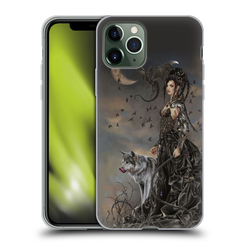 Nene Thomas Crescents Gothic Fairy Woman With Wolf Soft Gel Case for Apple iPhone 11 Pro
