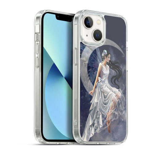 Nene Thomas Crescents Winter Frost Fairy On Moon Soft Gel Case for Apple iPhone 13