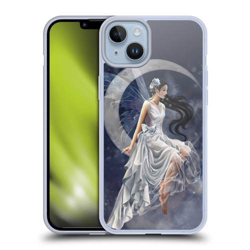 Nene Thomas Crescents Winter Frost Fairy On Moon Soft Gel Case for Apple iPhone 14 Plus
