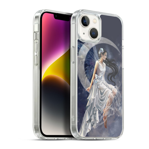 Nene Thomas Crescents Winter Frost Fairy On Moon Soft Gel Case for Apple iPhone 14 Plus & MagSafe