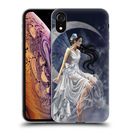 Nene Thomas Crescents Winter Frost Fairy On Moon Soft Gel Case for Apple iPhone XR