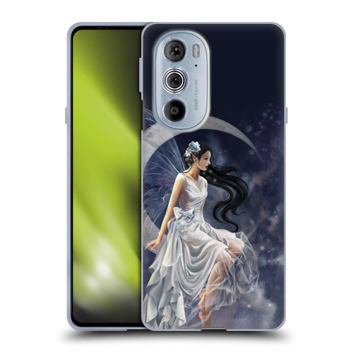 Nene Thomas Crescents Winter Frost Fairy On Moon Soft Gel Case for Motorola Edge X30