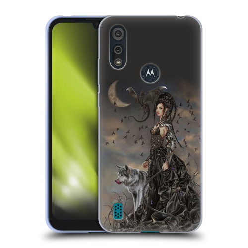 Nene Thomas Crescents Gothic Fairy Woman With Wolf Soft Gel Case for Motorola Moto E6s (2020)
