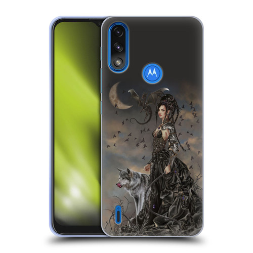 Nene Thomas Crescents Gothic Fairy Woman With Wolf Soft Gel Case for Motorola Moto E7 Power / Moto E7i Power
