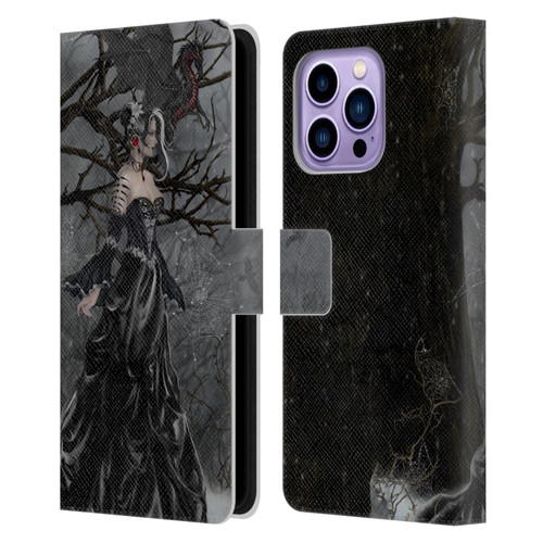 Nene Thomas Deep Forest Queen Gothic Fairy With Dragon Leather Book Wallet Case Cover For Apple iPhone 14 Pro Max