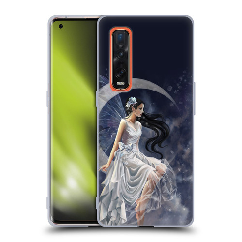 Nene Thomas Crescents Winter Frost Fairy On Moon Soft Gel Case for OPPO Find X2 Pro 5G