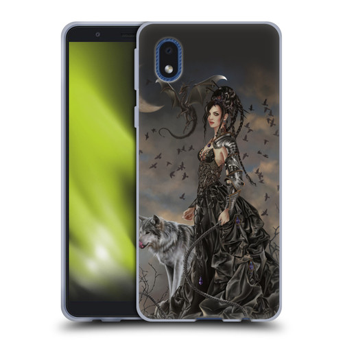 Nene Thomas Crescents Gothic Fairy Woman With Wolf Soft Gel Case for Samsung Galaxy A01 Core (2020)