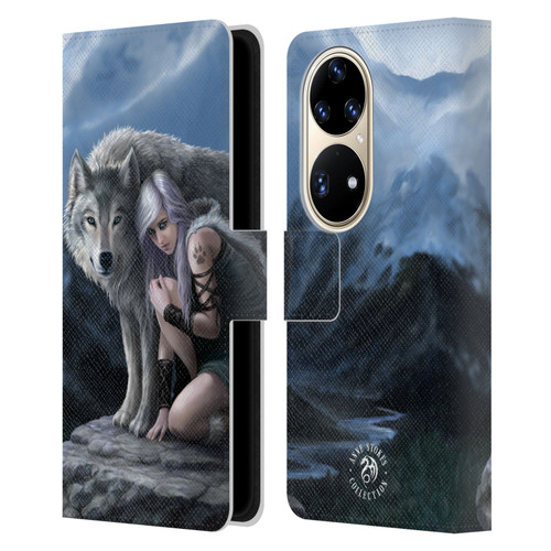 Anne Stokes Wolves Protector Leather Book Wallet Case Cover For Huawei P50 Pro