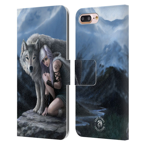 Anne Stokes Wolves Protector Leather Book Wallet Case Cover For Apple iPhone 7 Plus / iPhone 8 Plus