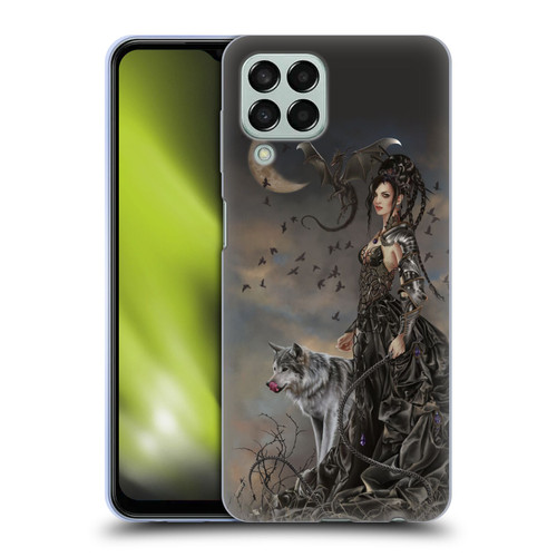 Nene Thomas Crescents Gothic Fairy Woman With Wolf Soft Gel Case for Samsung Galaxy M33 (2022)