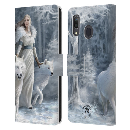Anne Stokes Wolves Winter Guardians Leather Book Wallet Case Cover For Samsung Galaxy A33 5G (2022)