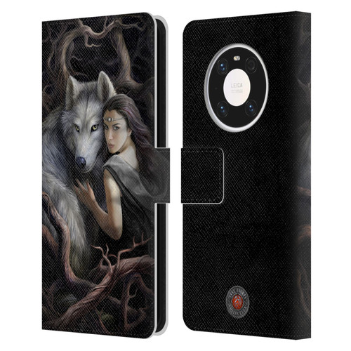 Anne Stokes Wolves 2 Soul Bond Leather Book Wallet Case Cover For Huawei Mate 40 Pro 5G