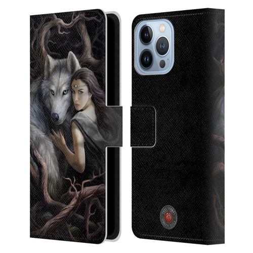 Anne Stokes Wolves 2 Soul Bond Leather Book Wallet Case Cover For Apple iPhone 13 Pro Max