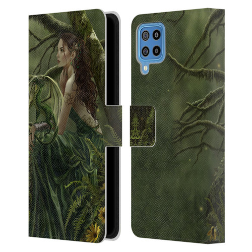 Nene Thomas Deep Forest Queen Fate Fairy With Dragon Leather Book Wallet Case Cover For Samsung Galaxy F22 (2021)