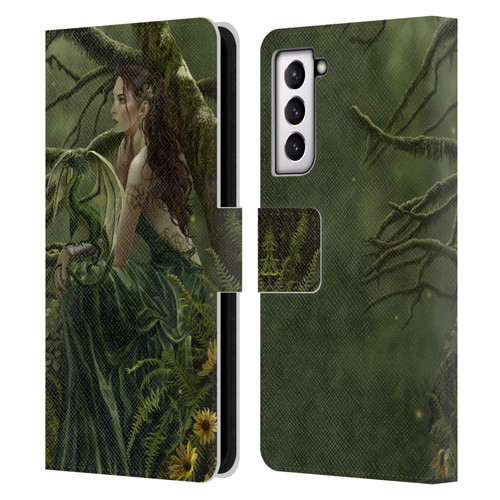 Nene Thomas Deep Forest Queen Fate Fairy With Dragon Leather Book Wallet Case Cover For Samsung Galaxy S21 5G